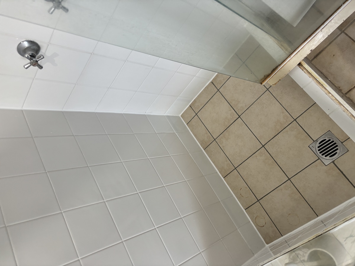 Shower after regrouting