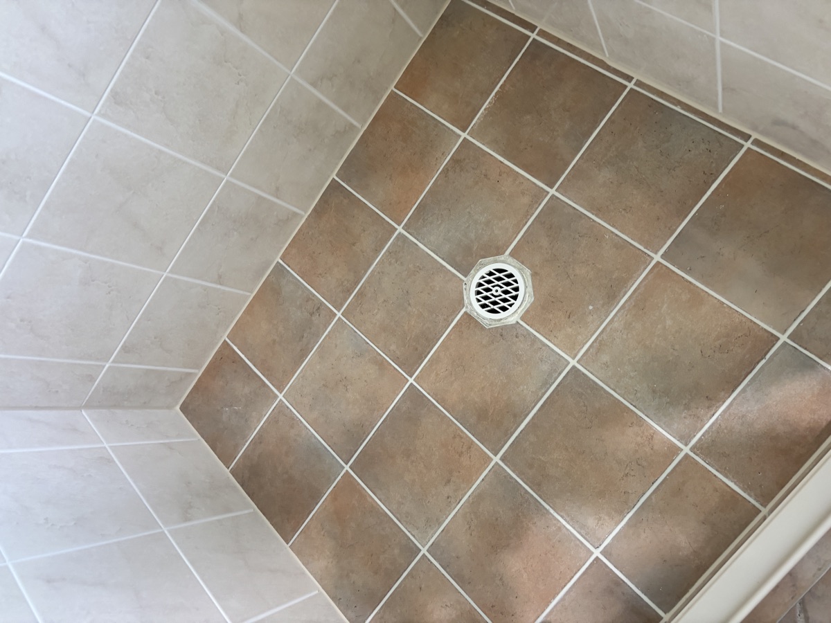 Shower after regrouting