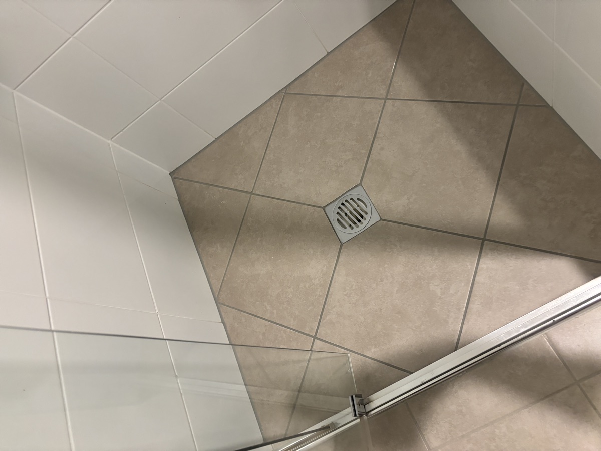 Shower after regrouting