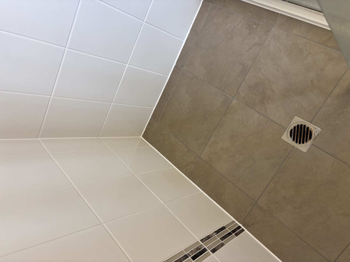 Shower after regrouting
