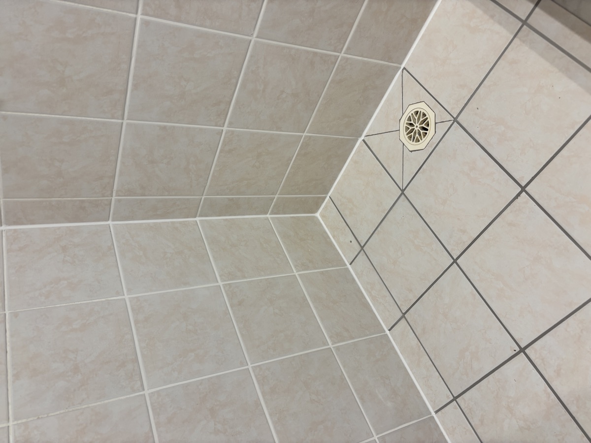 Shower after regrouting