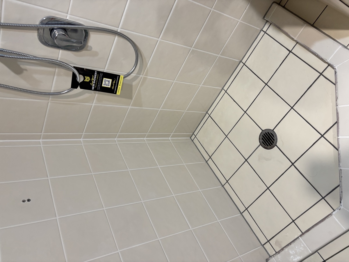 Shower after regrouting