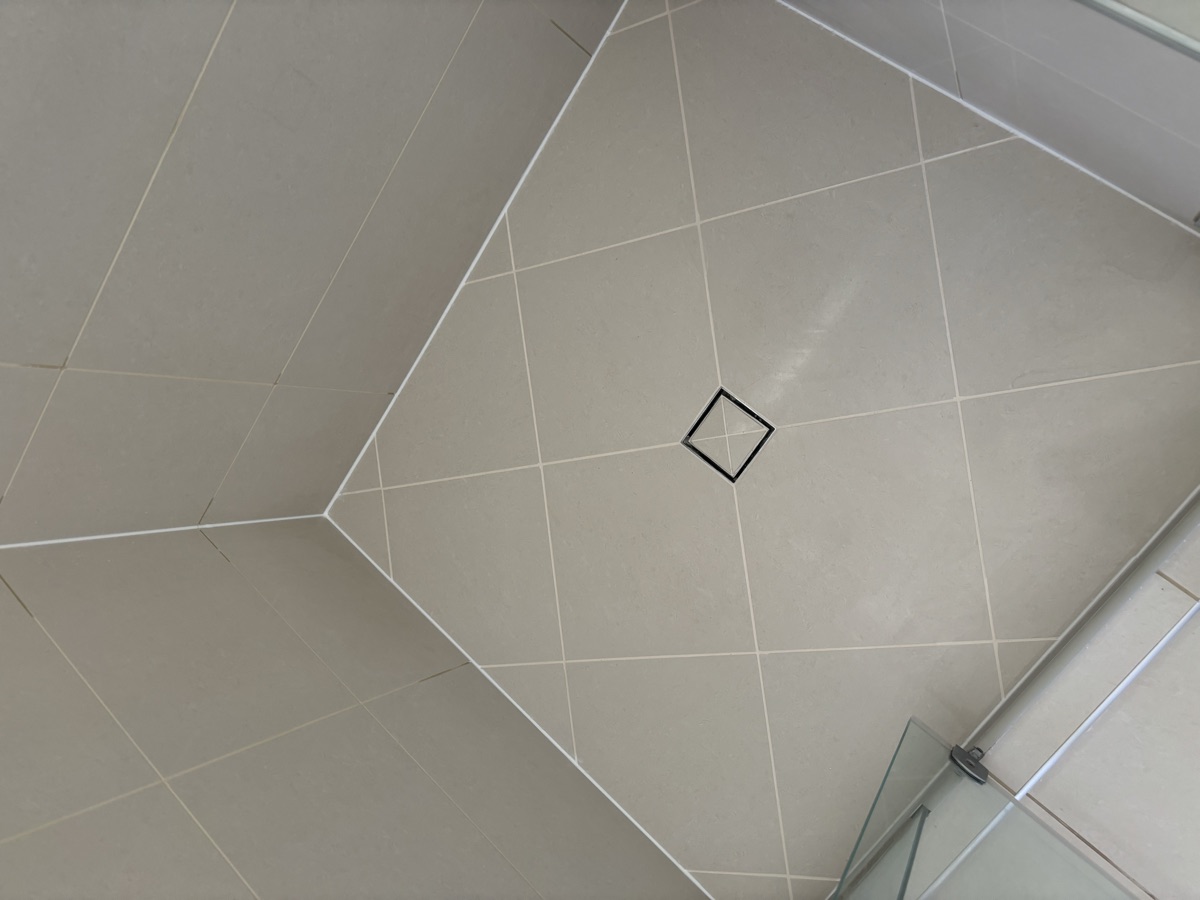 Shower after regrouting