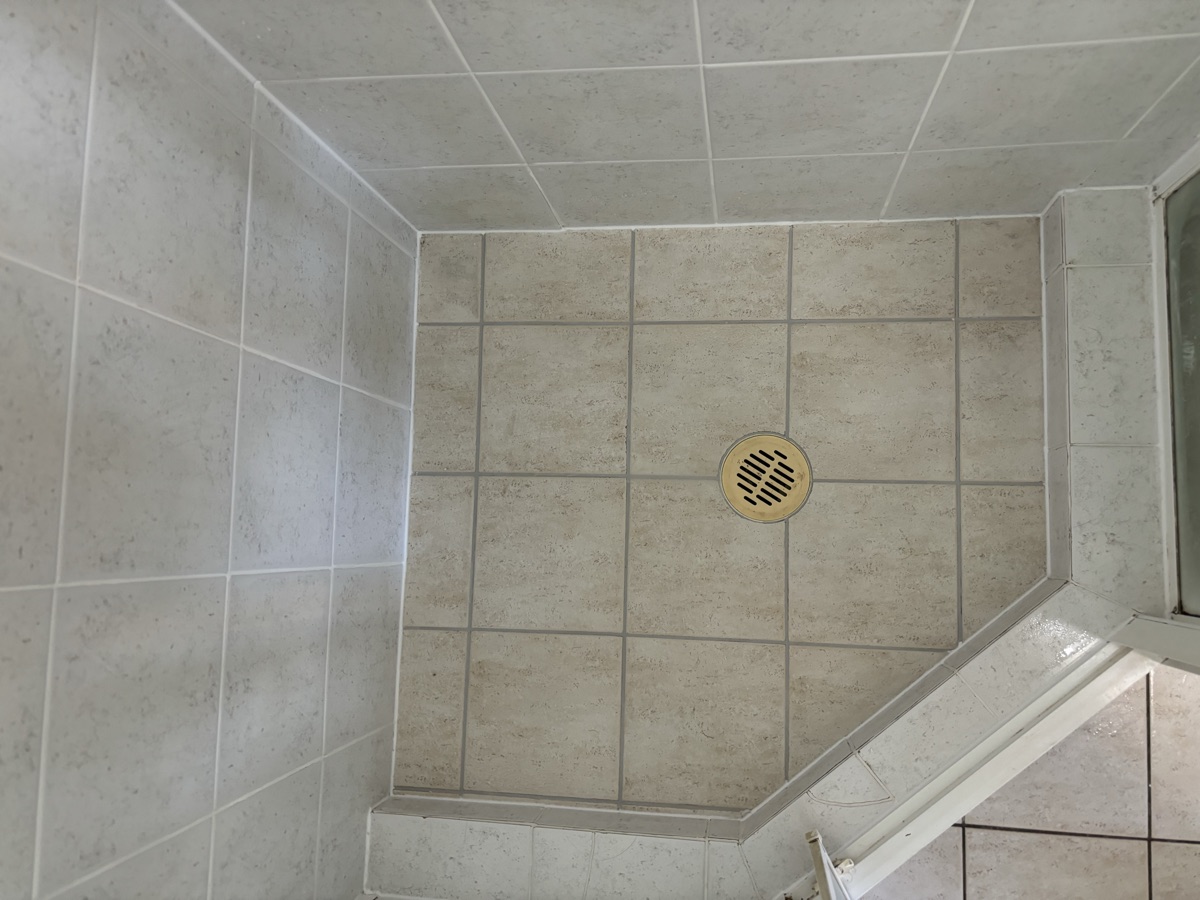 Shower after regrouting