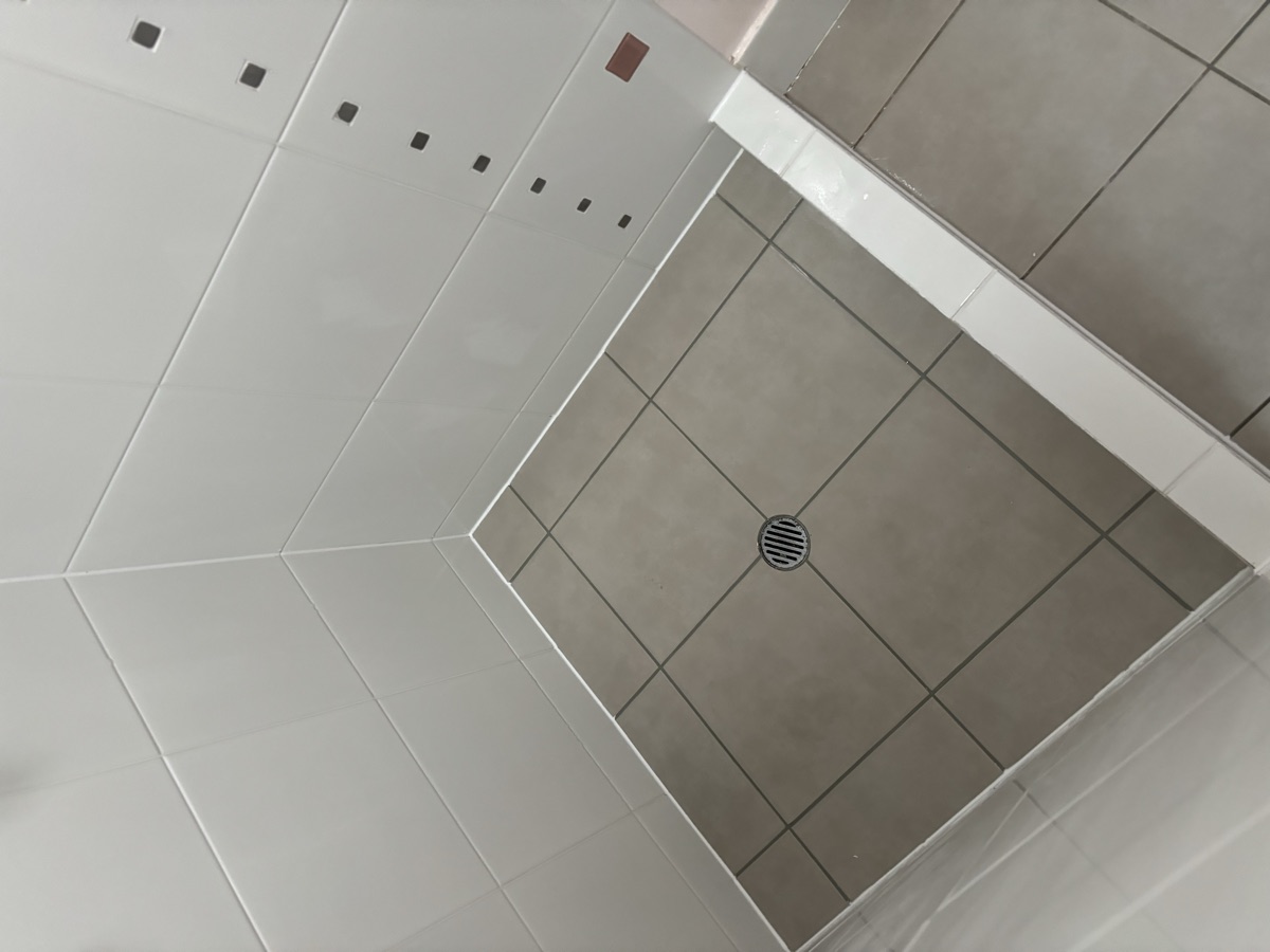 Shower after regrouting