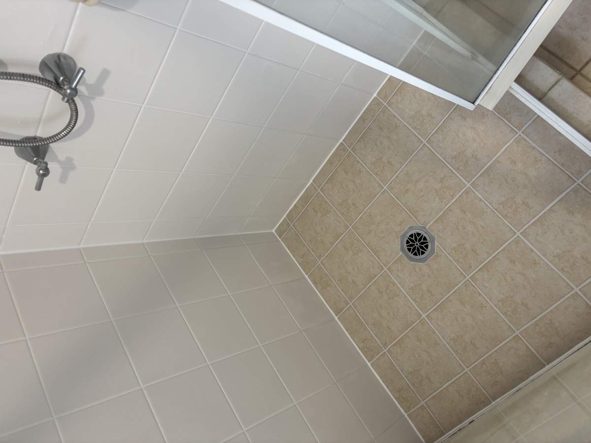 Shower after regrouting