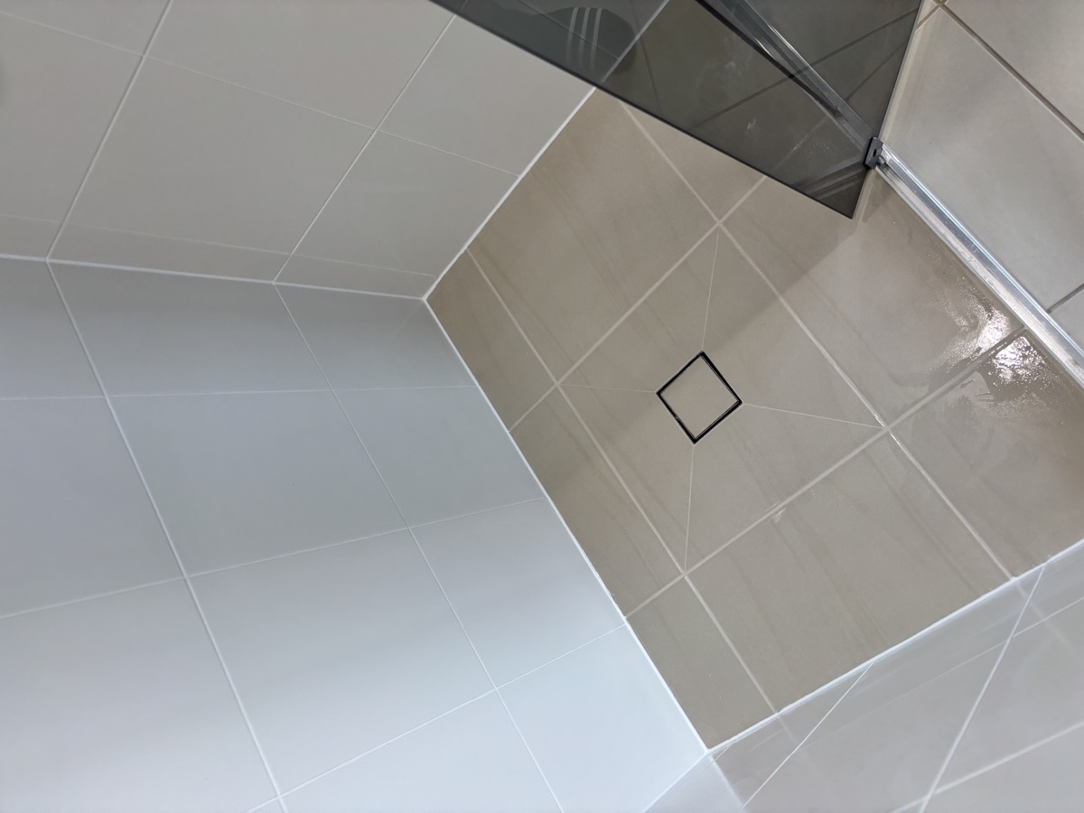 Shower after regrouting