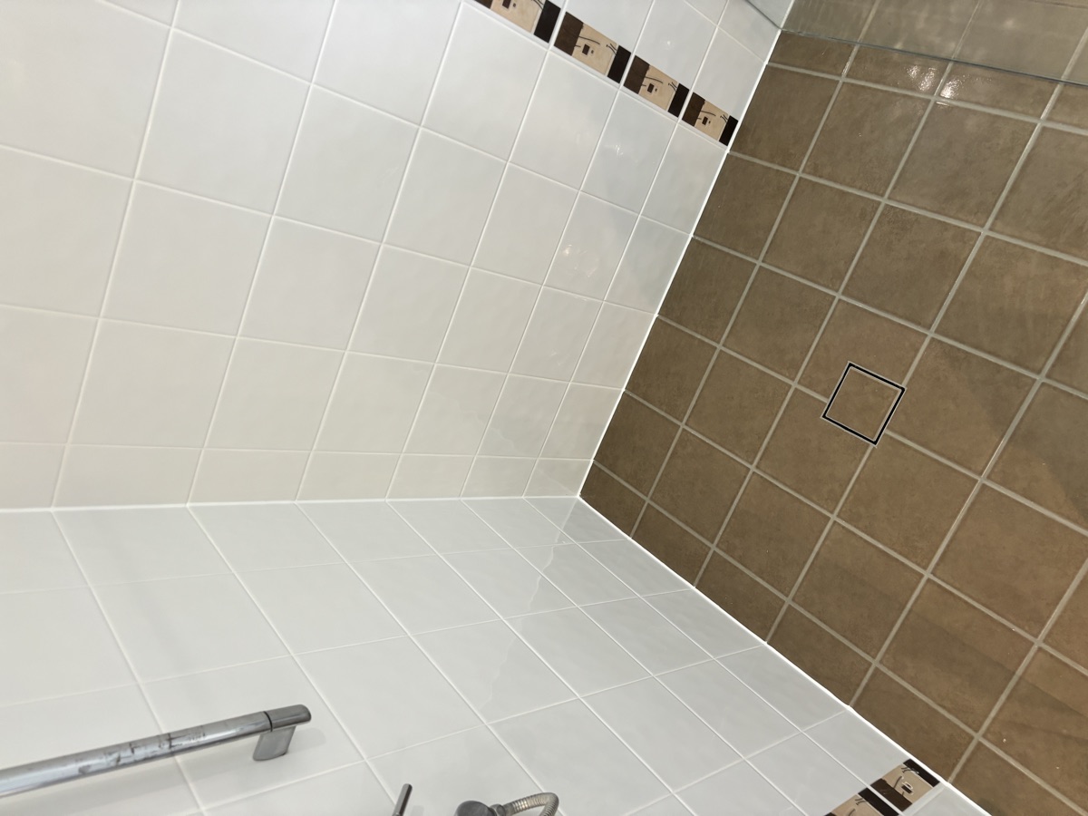Shower after regrouting